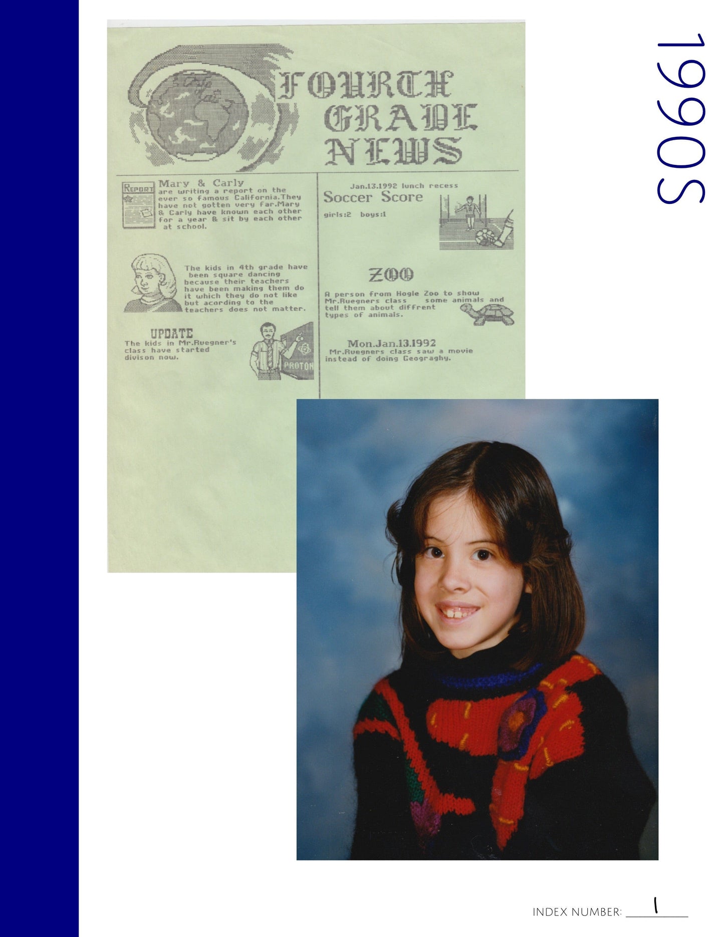 1990s Page: Printable Genealogy Form (Digital Download)