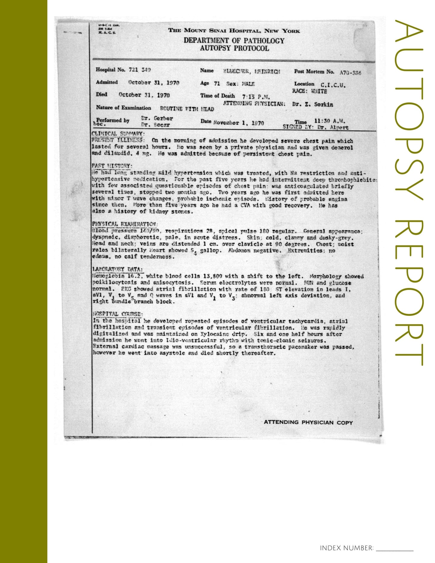 Autopsy Report: Printable Genealogy Forms (Digital Download)