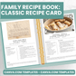 Classic Recipe Card Pages - Canva Family Recipe Book