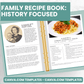History Focused Recipe Pages - Canva Family Recipe Book
