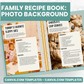 Photo Background Recipe Pages - Canva Family Recipe Book