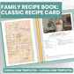 Classic Recipe Card Pages - Canva Family Recipe Book