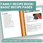 Basic Recipe Pages - Canva Family Recipe Book