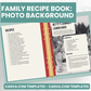 Photo Background Recipe Pages - Canva Family Recipe Book