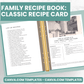 Classic Recipe Card Pages - Canva Family Recipe Book