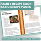 Basic Recipe Pages - Canva Family Recipe Book
