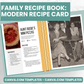 Modern Recipe Card Pages - Canva Family Recipe Book