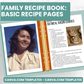 Basic Recipe Pages - Canva Family Recipe Book