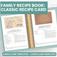 Classic Recipe Card Pages - Canva Family Recipe Book