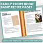 Basic Recipe Pages - Canva Family Recipe Book