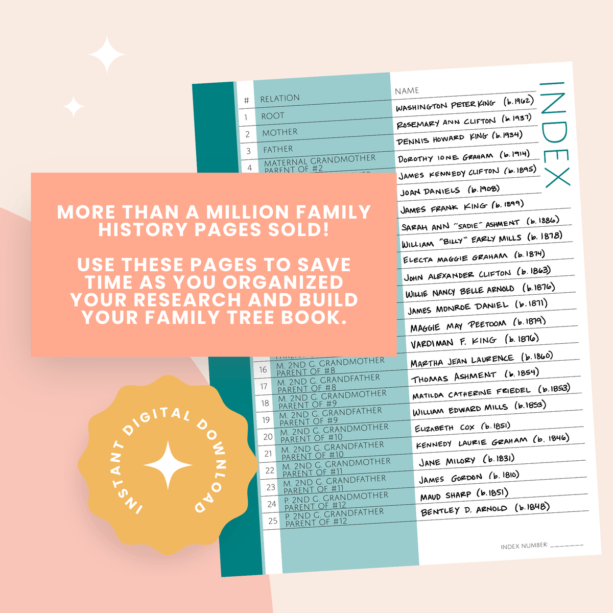 Family Tree Notebooks /// Ready-made Pages for Every Family Historian