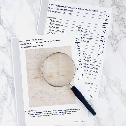 Family Recipe Page: Printable Genealogy Forms for Family History Binder (Digital Download)