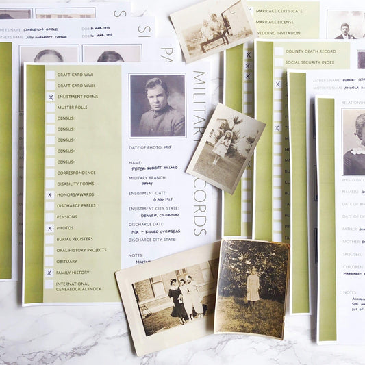 USA Deluxe Family History Bundle - Olive Green (Digital Download)