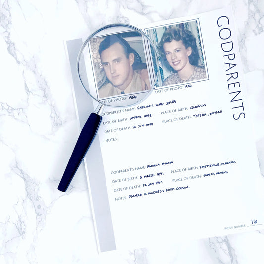 Godparents Page: Printable Worksheet for Genealogy (Digital Download)