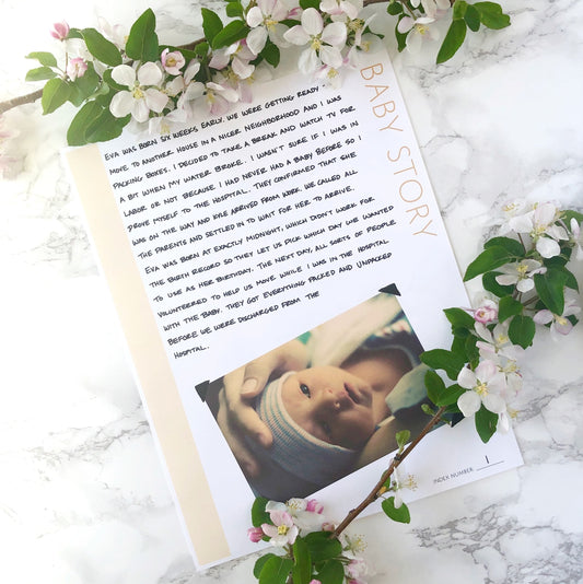 Baby Story: Printable Genealogy Form (Digital Download)