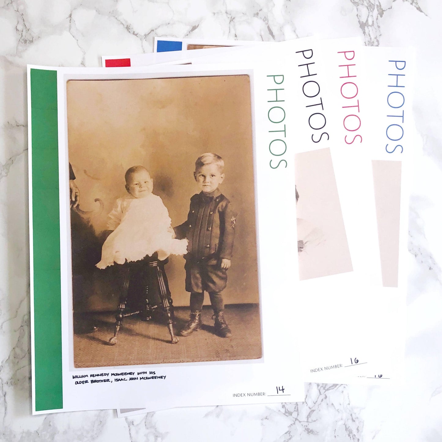 Photos Page: Printable Genealogy Form for Family History Binder (Digital Download)