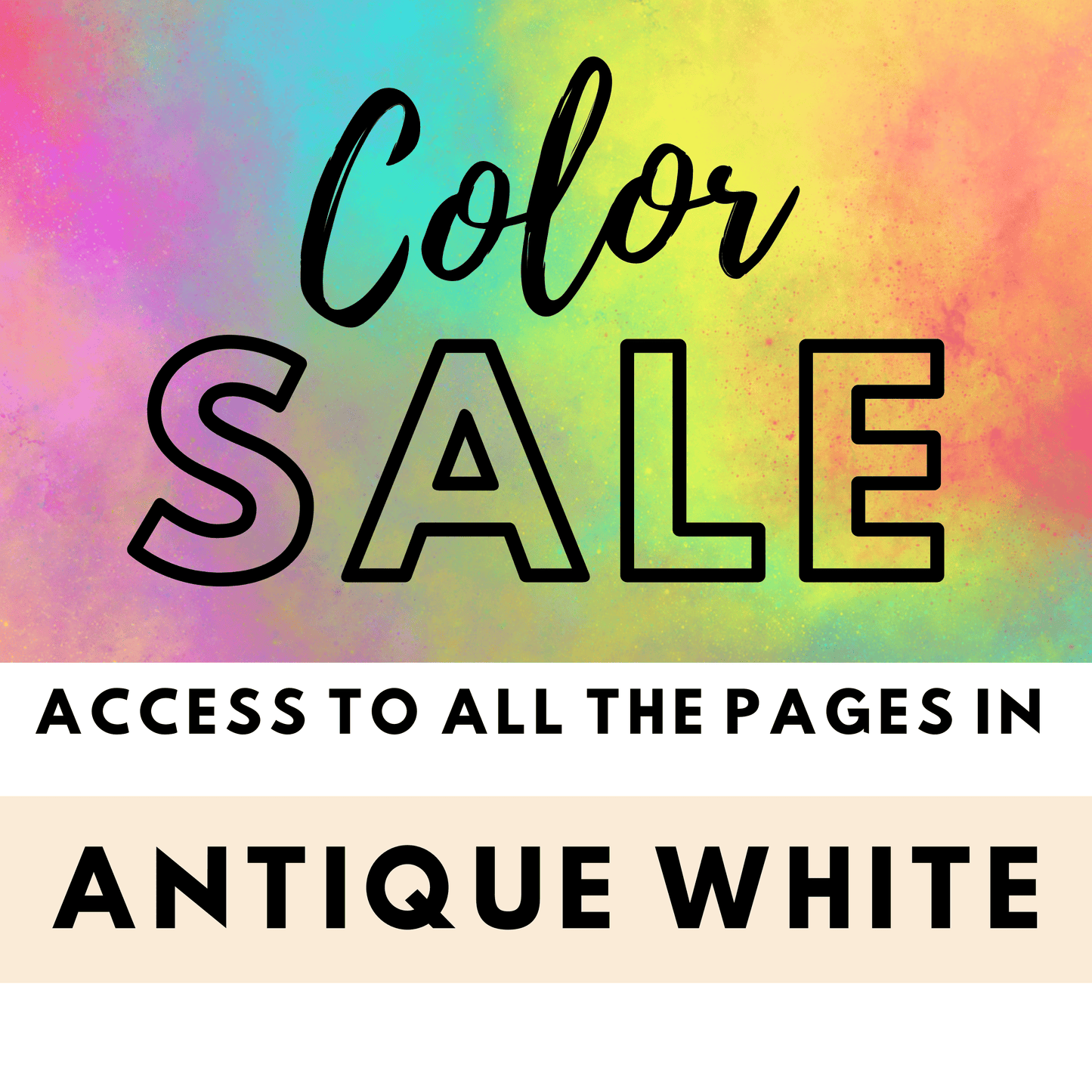 Color Sale: All the Antique White Pages