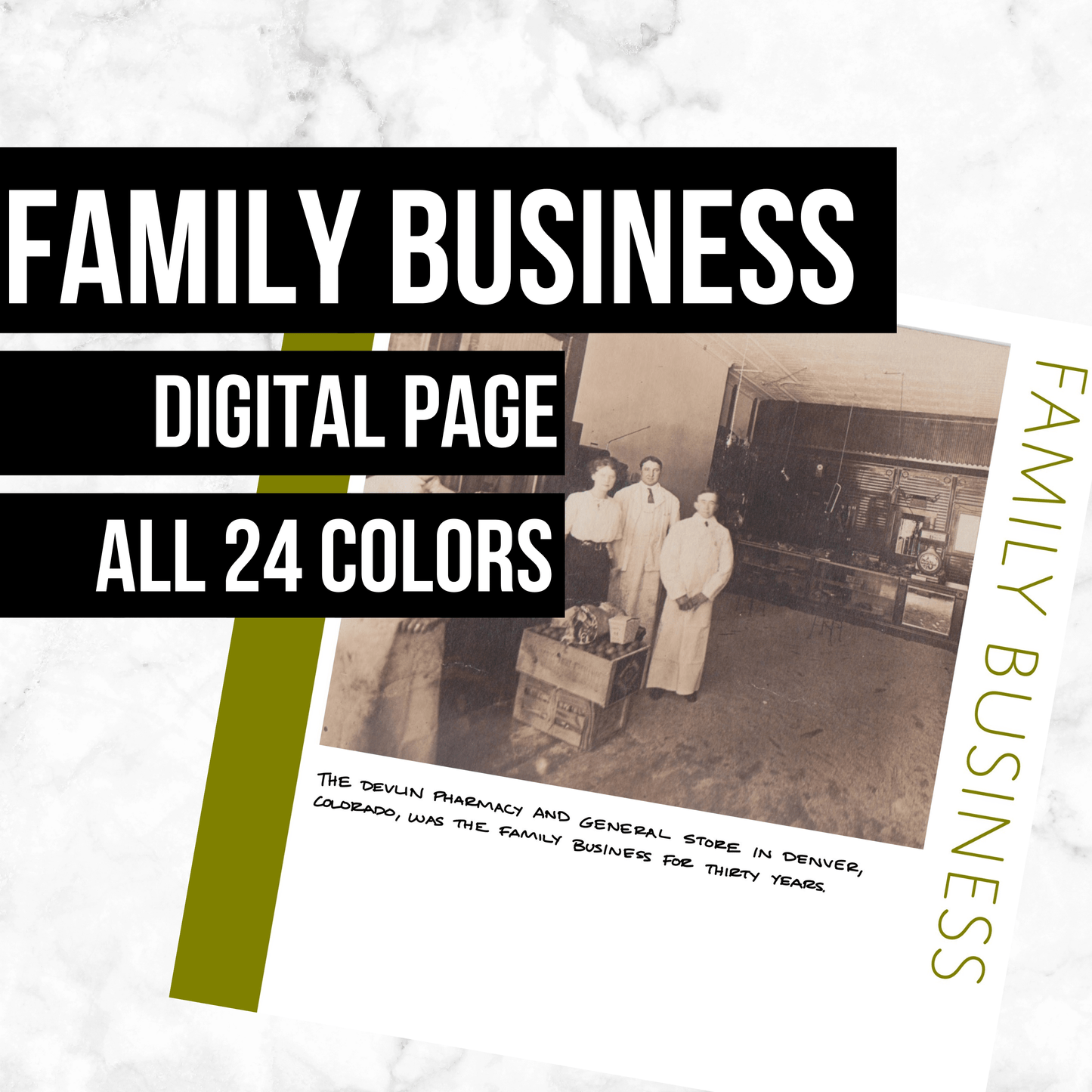 Family Business: Printable Genealogy Form (Digital Download)