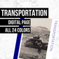 Transportation Page: Printable Genealogy Form (Digital Download)