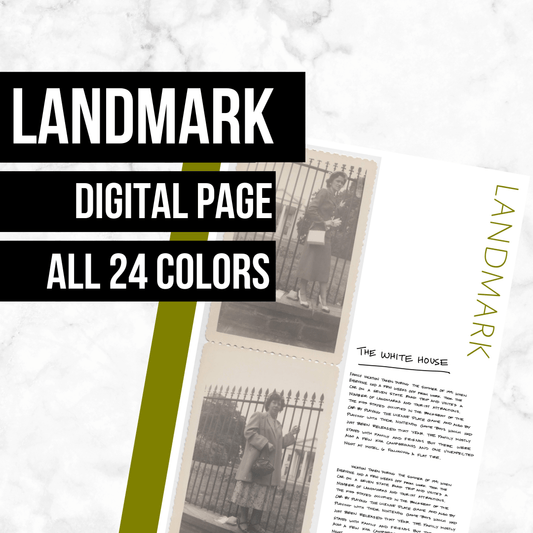 Landmark Page: Printable Genealogy Form (Digital Download)