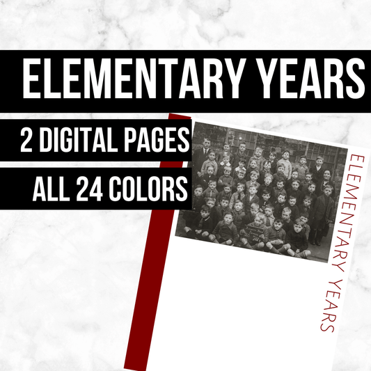 Elementary Years: Printable Genealogy Form (Digital Download)