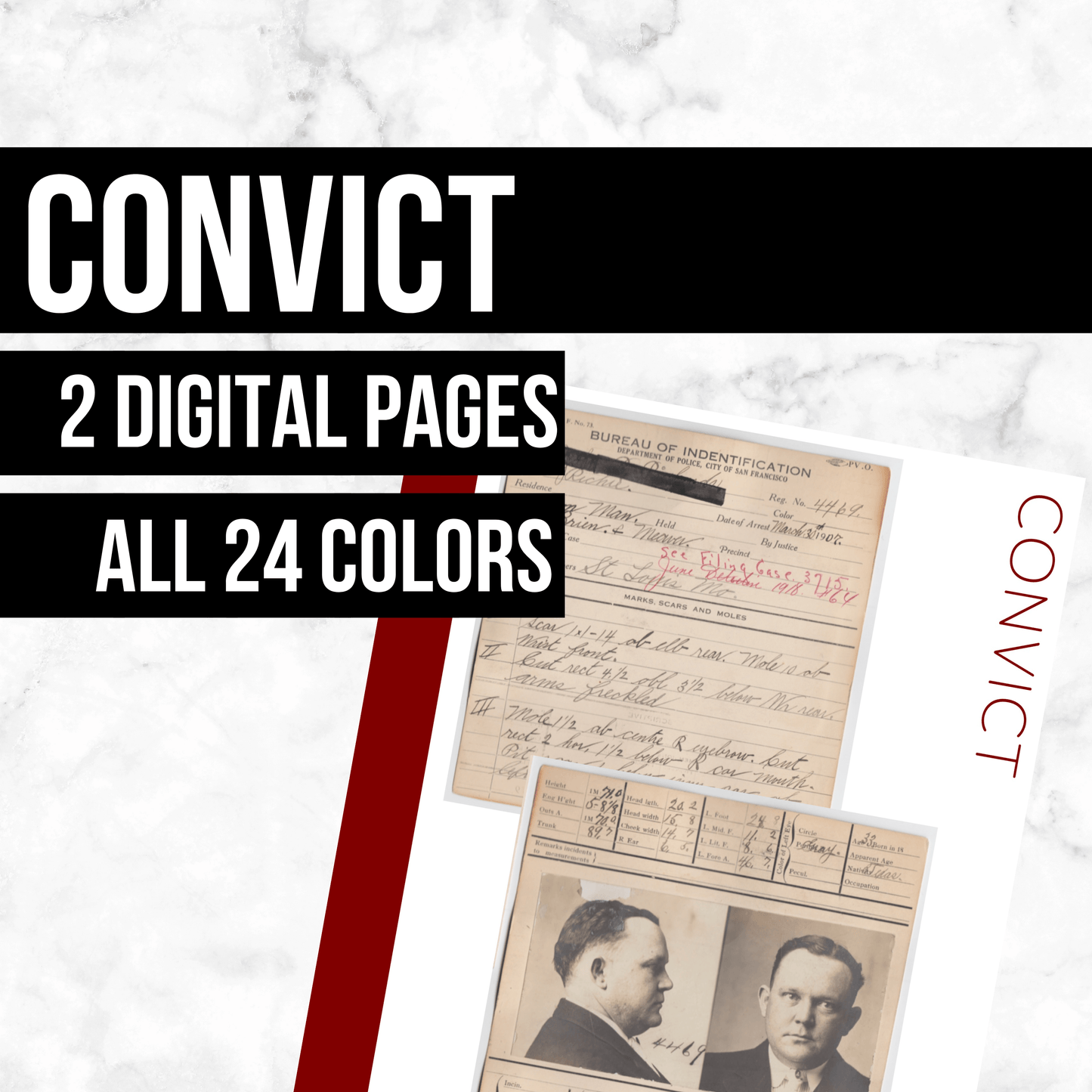 Convict: Printable Genealogy Form (Digital Download)
