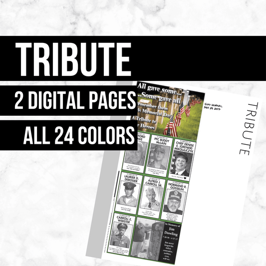 Tribute: Printable Genealogy Page (Digital Download)