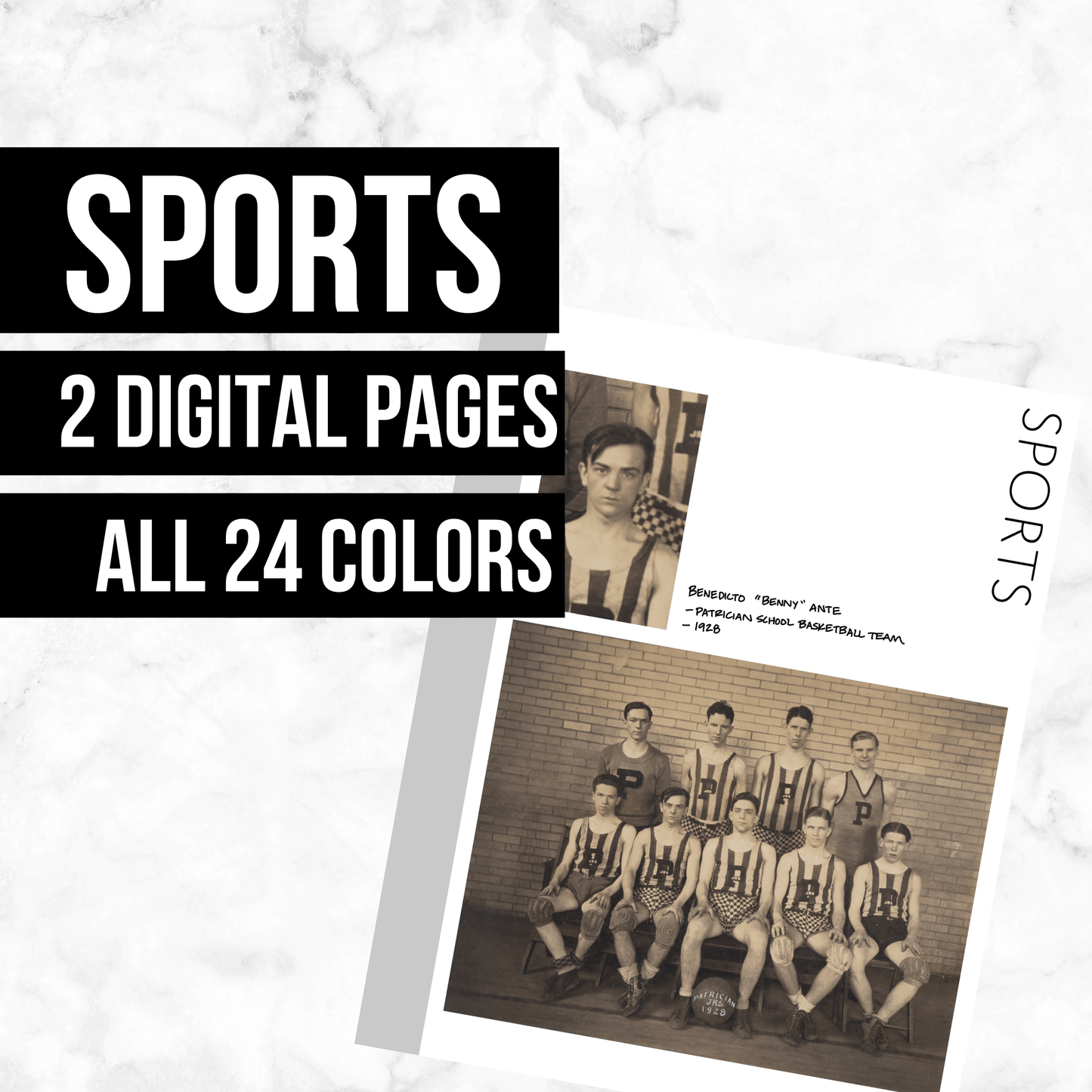 Sports: Printable Genealogy Form (Digital Download)