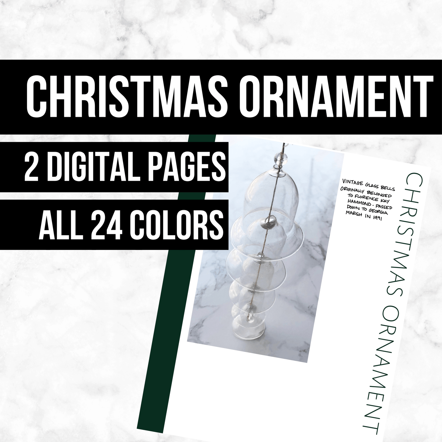 Christmas Ornament: Printable Genealogy Page (Digital Download)