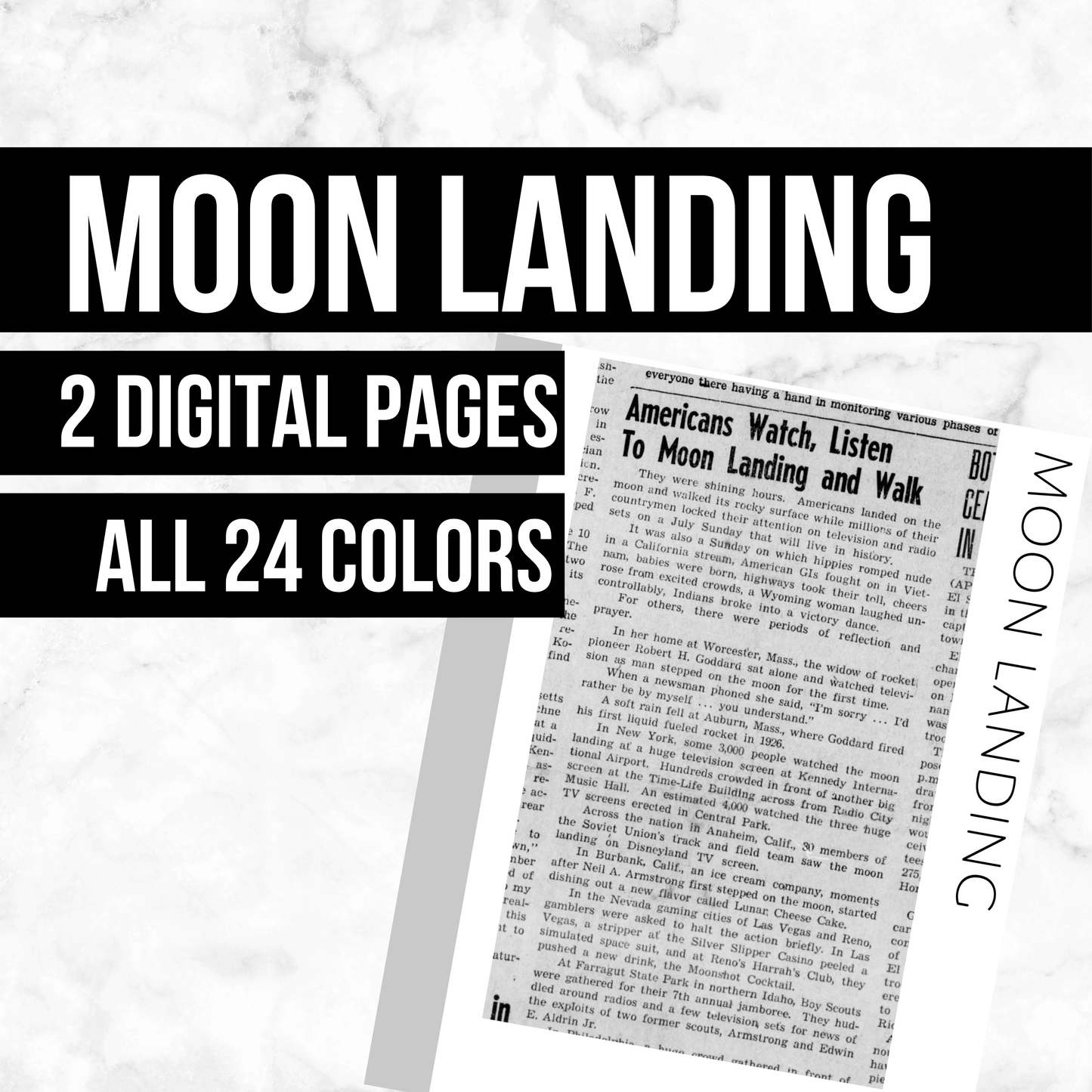 Moon Landing: Printable Genealogy Form (Digital Download)
