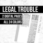 Legal Trouble Page: Printable Genealogy Form (Digital Download)