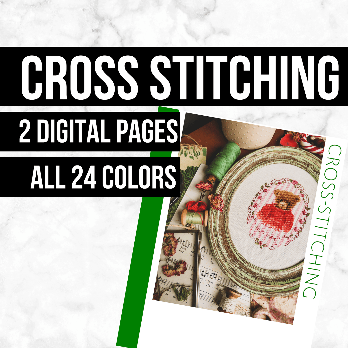 Cross Stitching: Printable Genealogy Form (Digital Download)