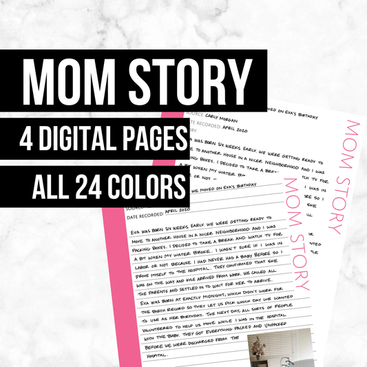 Mom Story Pages: Printable Genealogy Form (Digital Download)