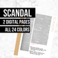 Scandal Page: Printable Genealogy Form (Digital Download)
