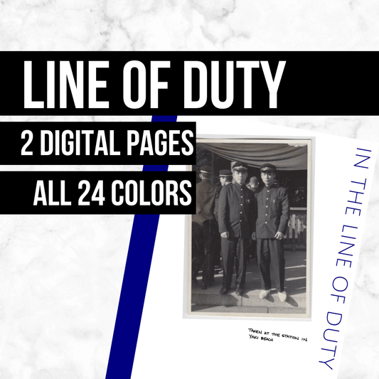 Line of Duty: Printable Ancestry Form for Genealogy (Digital Download)