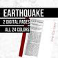Earthquake Page: Printable Genealogy Form (Digital Download)