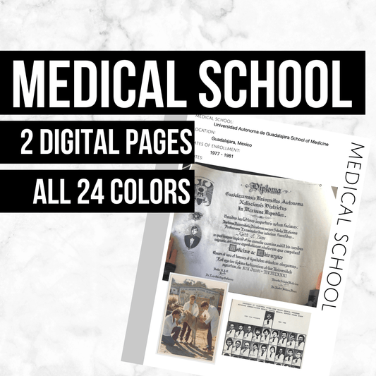 Medical School: Printable Genealogy Form (Digital Download)