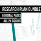 Research Plan Bundle: Printable Genealogy Forms (Digital Download)