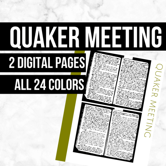 Quaker Meeting: Printable Ancestry Form for Genealogy (Digital Download)