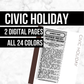 Civic Holiday: Printable Genealogy Form (Digital Download)