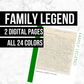 Family Legend: Printable Genealogy Form (Digital Download)
