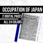 Occupation of Japan Page: Printable Genealogy Form (Digital Download)