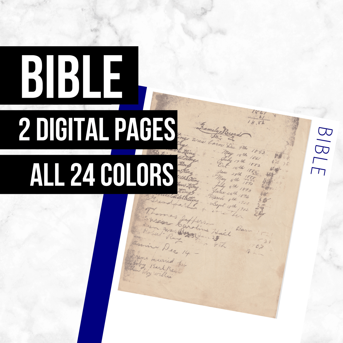 Bible: Printable Genealogy Forms (Digital Download)