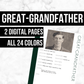 Great-Grandfather: Printable Genealogy Form (Digital Download)
