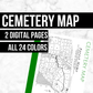 Cemetery Map: Printable Genealogy Form (Digital Download)
