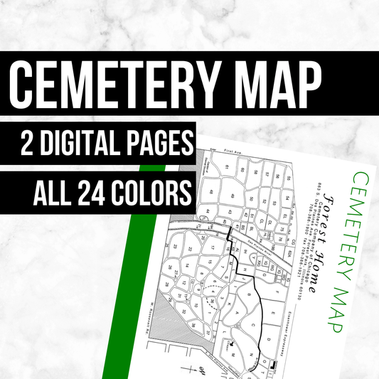 Cemetery Map: Printable Genealogy Form (Digital Download)