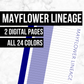 Mayflower Lineage: Printable Genealogy Forms (Digital Download)