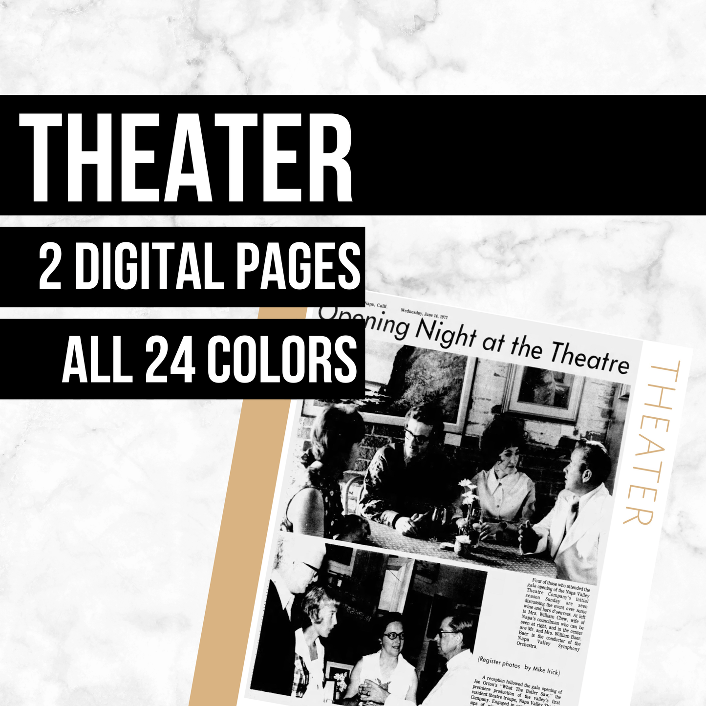 Theater: Printable Genealogy Form (Digital Download)