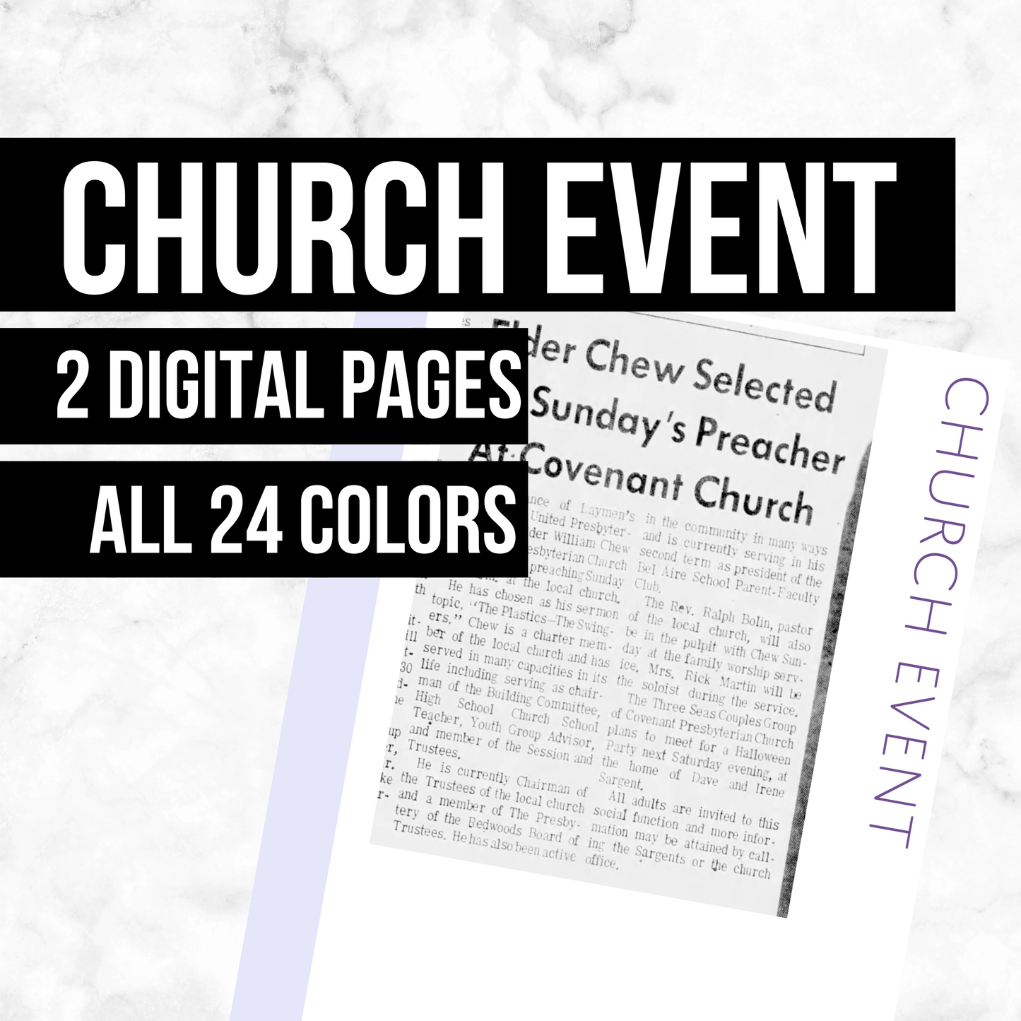 Church Event: Printable Genealogy Forms (Digital Download)