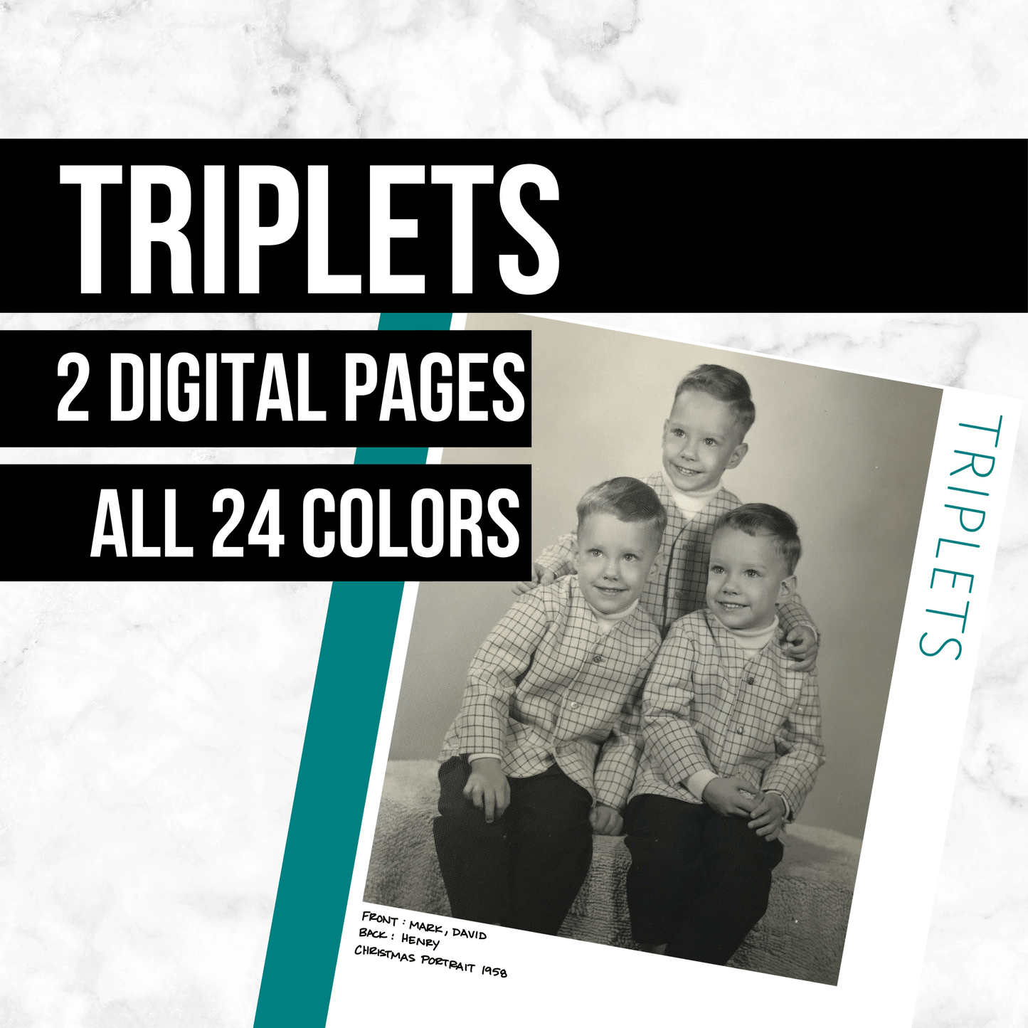 Triplets: Printable Genealogy Forms (Digital Download)